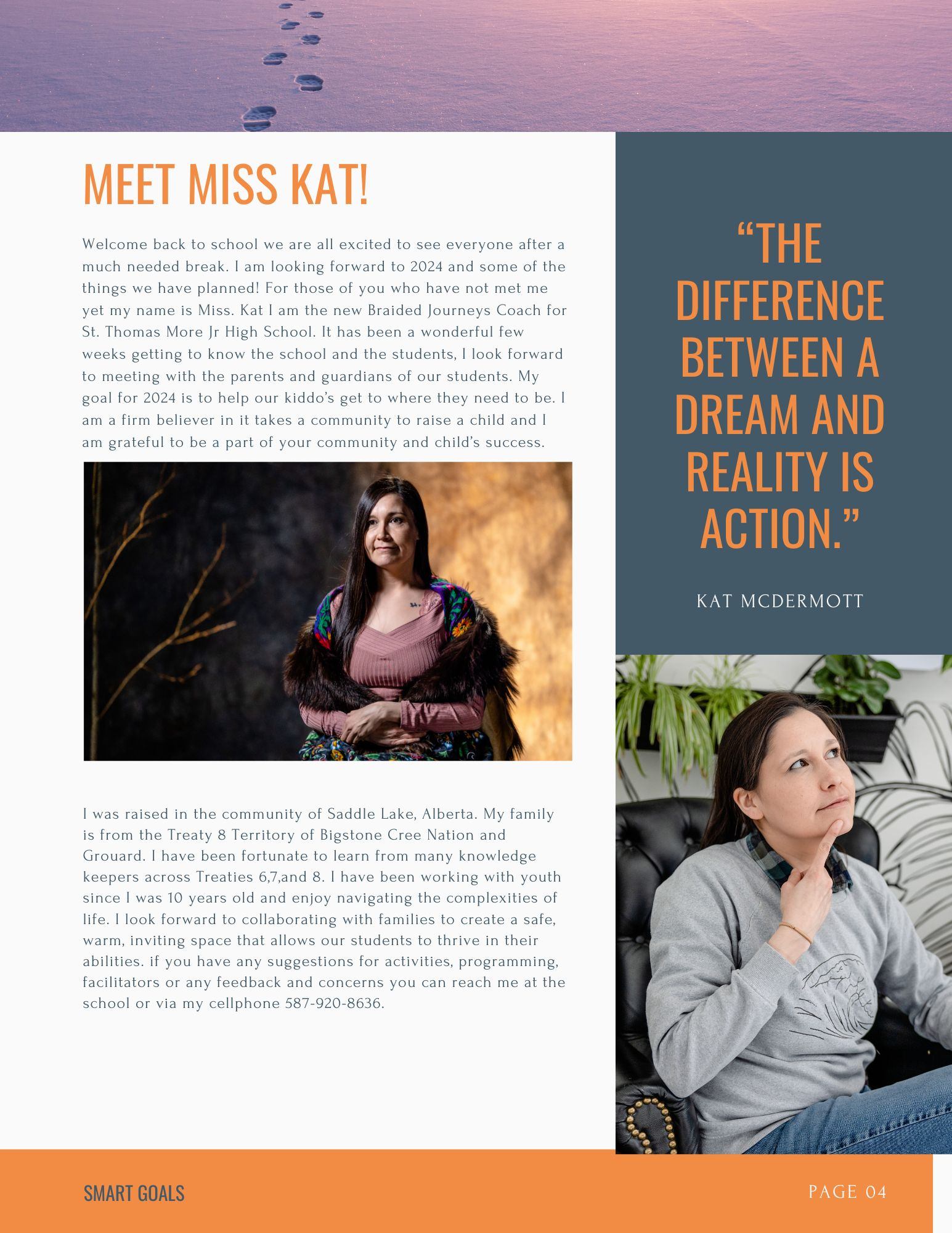 Dark Blue and Orange Nature Photo Church Newsletter